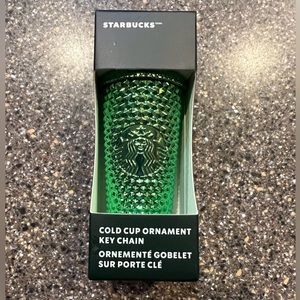 NWT 2023 Green Cold Cup Ornament/Key Chain.